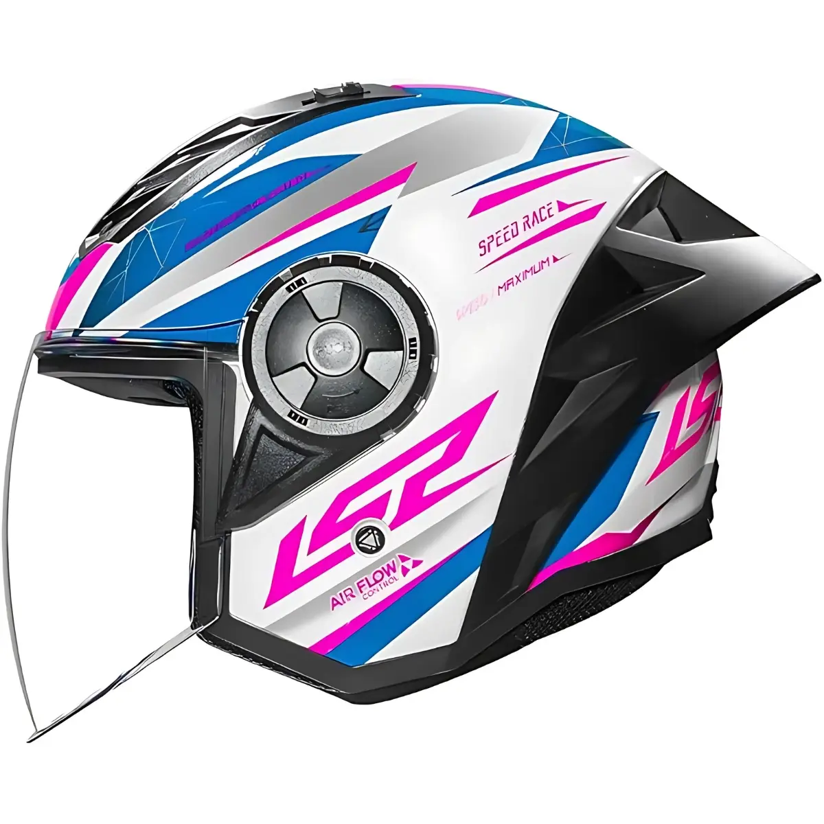 Capacete LS2 OF616 Airflow II Draze Branco e Rosa