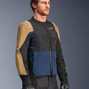 Imagem 7 de Jaqueta Alpinestars ST 2 Air - Azul Escuro/Caqui/Preto
