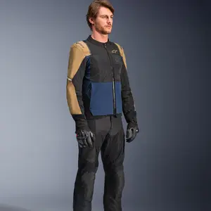 Imagem 4 de Jaqueta Alpinestars ST 2 Air - Azul Escuro/Caqui/Preto