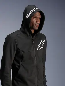 Imagem 3 de Jaqueta Alpinestars Chrome V2 Sport Hoddie - Preto/Branco