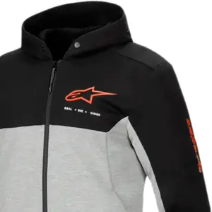 Imagem 3 de Jaqueta Alpinestars Chrome V2 Sport Hoddie - Preto/Cinza Mescla/Vermelho