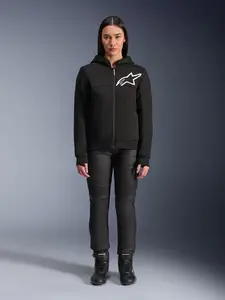 Imagem 3 de Jaqueta Alpinestars Stella Chrome V2 Sport Hoddie - Preto/Branco (Feminina)