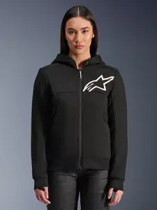 Imagem 10 de Jaqueta Alpinestars Stella Chrome V2 Sport Hoddie - Preto/Branco (Feminina)