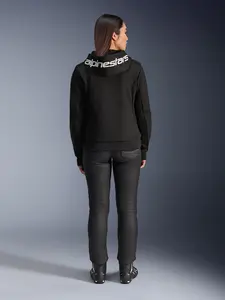 Imagem 5 de Jaqueta Alpinestars Stella Chrome V2 Sport Hoddie - Preto/Branco (Feminina)