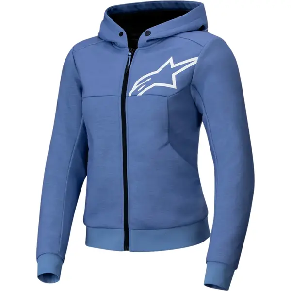 Jaqueta Alpinestars Stella Chrome V2 Sport Hoddie - Azul/Branco