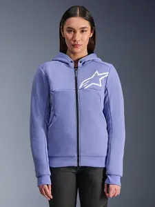 Imagem 4 de Jaqueta Alpinestars Stella Chrome V2 Sport Hoddie - Azul/Branco (Feminina)
