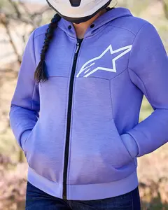 Imagem 9 de Jaqueta Alpinestars Stella Chrome V2 Sport Hoddie - Azul/Branco (Feminina)