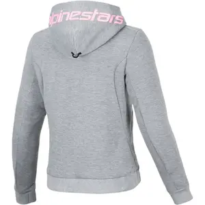 Imagem 2 de Jaqueta Alpinestars Stella Chrome V2 Sport Hoddie - Cinza Mescla/Rosa (Feminina)
