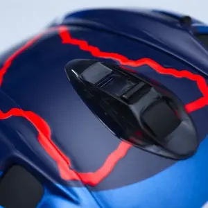 Imagem 7 de Capacete Arai RX-7V Evo Isle Of Man 2024 - Azul/Laranja/Vermelho