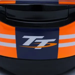 Imagem 4 de Capacete Arai RX-7V Evo Isle Of Man 2024 - Azul/Laranja/Vermelho