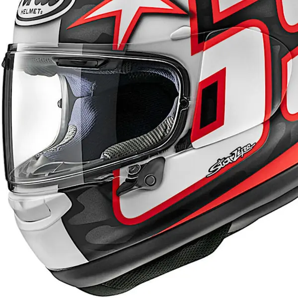 Capacete Arai RX-7V Evo Nicky Reset Preto/Vermelho/Branco - Main Image