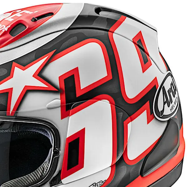Capacete Arai RX-7V Evo Nicky Reset - Preto/Vermelho/Branco - Grid