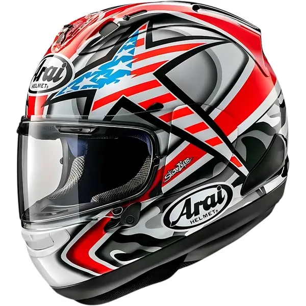 希少品　Arai RX-7X ヘイデン Capacete Arai RX-7V Evo Hayden Laguna - Branco/Azul/Vermelho/Preto
