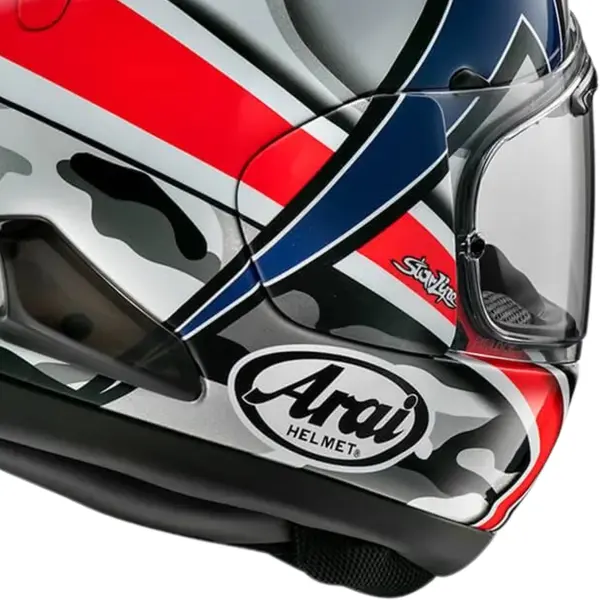 Capacete Arai RX-7V Evo Hayden Laguna - Branco/Azul/Vermelho/Preto