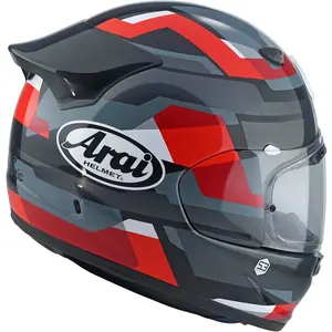 Imagem 2 de Capacete Arai Quantic Abstract - Preto/Vermelho/Cinza