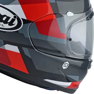 Imagem 6 de Capacete Arai Quantic Abstract - Preto/Vermelho/Cinza
