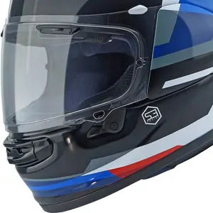 Imagem 3 de Capacete Arai Quantic Abstract - Preto/Azul/Branco/Vermelho
