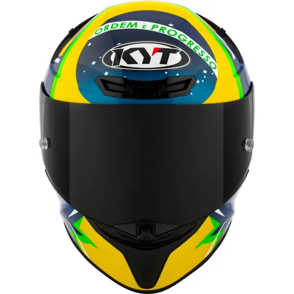 Capacete KYT TT Revo Diogo Moreira - Azul/Amarelo - Grid Motors