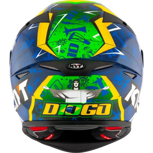 Capacete KYT TT Revo Diogo Moreira - Azul/Amarelo - Grid Motors
