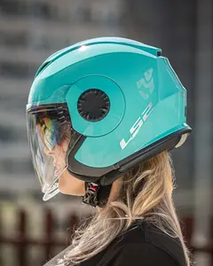 Imagem 11 de Capacete LS2 OF570 Verso Monocolor - Azul Cyan