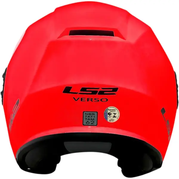 Capacete LS2 OF570 Verso Monocolor - Vermelho - Grid Motors