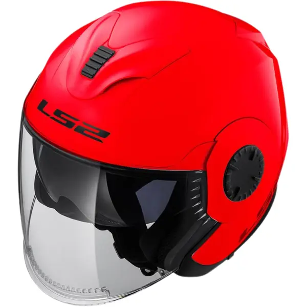 Capacete LS2 OF570 Verso Monocolor - Vermelho - Grid Motors