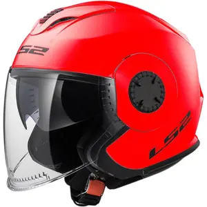 Imagem 2 de Capacete LS2 OF570 Verso Monocolor - Vermelho