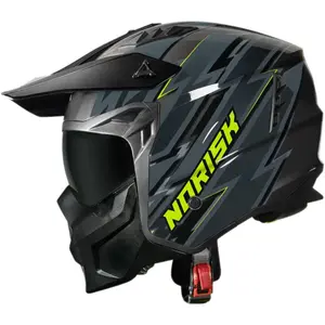 Capacete Norisk Darth 2 Storm - Cinza Titânio (4 em 1)
