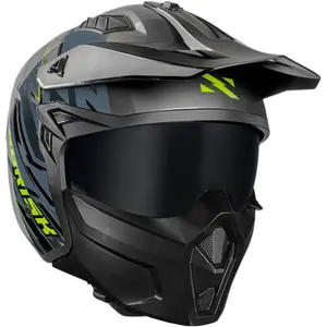 Imagem 4 de Capacete Norisk Darth 2 Storm - Cinza Titânio (4 em 1)