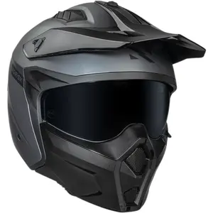 Imagem 4 de Capacete Norisk Darth 2 Monocolor - Cinza Titânio Fosco (4 em 1)
