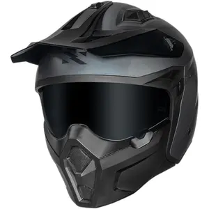 Imagem 3 de Capacete Norisk Darth 2 Monocolor - Cinza Titânio Fosco (4 em 1)