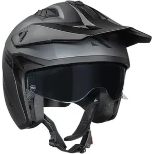 Imagem 5 de Capacete Norisk Darth 2 Monocolor - Cinza Titânio Fosco (4 em 1)