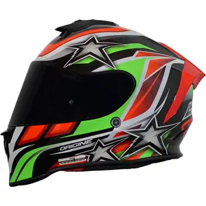 Capacete Origine Dinamo Star Revolution - Verde Fluor/Vermelho/Preto