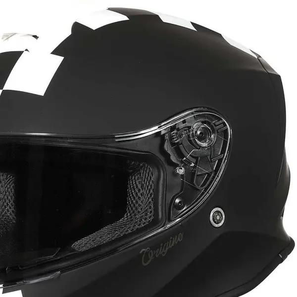 Capacete Origine Dinamo Contest - Branco/Preto Fosco - Grid Motors