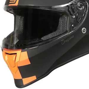Imagem 3 de Capacete Origine Dinamo Contest - Laranja/Preto Fosco