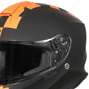 Imagem 4 de Capacete Origine Dinamo Contest - Laranja/Preto Fosco