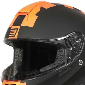Imagem 5 de Capacete Origine Dinamo Contest - Laranja/Preto Fosco