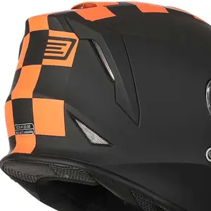 Imagem 6 de Capacete Origine Dinamo Contest - Laranja/Preto Fosco