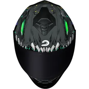 Imagem 8 de Capacete Race Tech Hit Lizard - Cinza Titânio