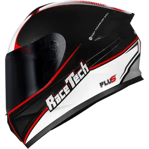 Capacete Race Tech Hit Plus - Preto/Branco