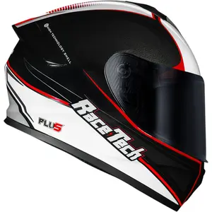 Imagem 2 de Capacete Race Tech Hit Plus - Preto/Branco