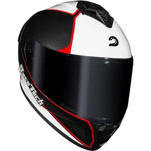 Imagem 4 de Capacete Race Tech Hit Plus - Preto/Branco