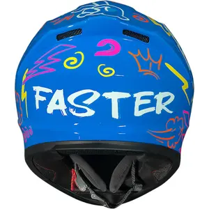 Imagem 9 de Capacete Race Tech Hit Faster - Azul/Amarelo