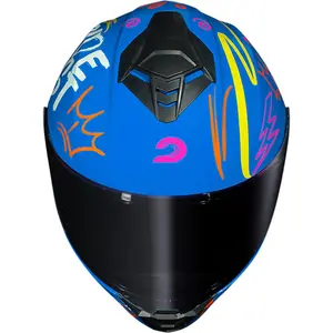 Imagem 6 de Capacete Race Tech Hit Faster - Azul/Amarelo