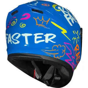 Imagem 8 de Capacete Race Tech Hit Faster - Azul/Amarelo