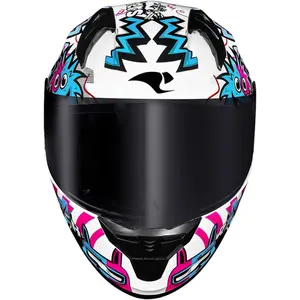 Imagem 4 de Capacete Race Tech Sector Monsters - Branco/Azul