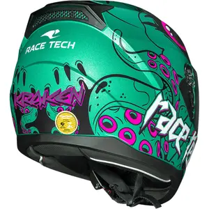 Imagem 9 de Capacete Race Tech Sector Kraken - Verde/Rosa
