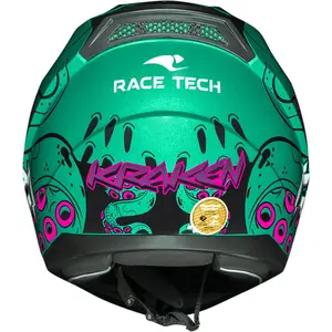 Imagem 10 de Capacete Race Tech Sector Kraken - Verde/Rosa