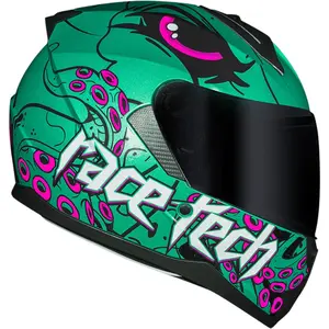 Imagem 3 de Capacete Race Tech Sector Kraken - Verde/Rosa