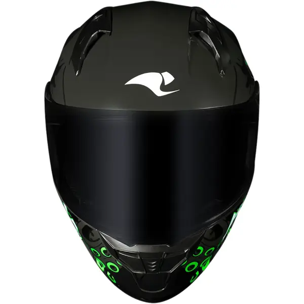 Capacete Race Tech Sector Kraken - Cinza Titânio/Verde - Grid Motors